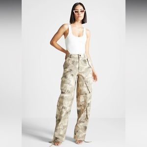 Maniere De Voir Beige cargo pants US6/UK10